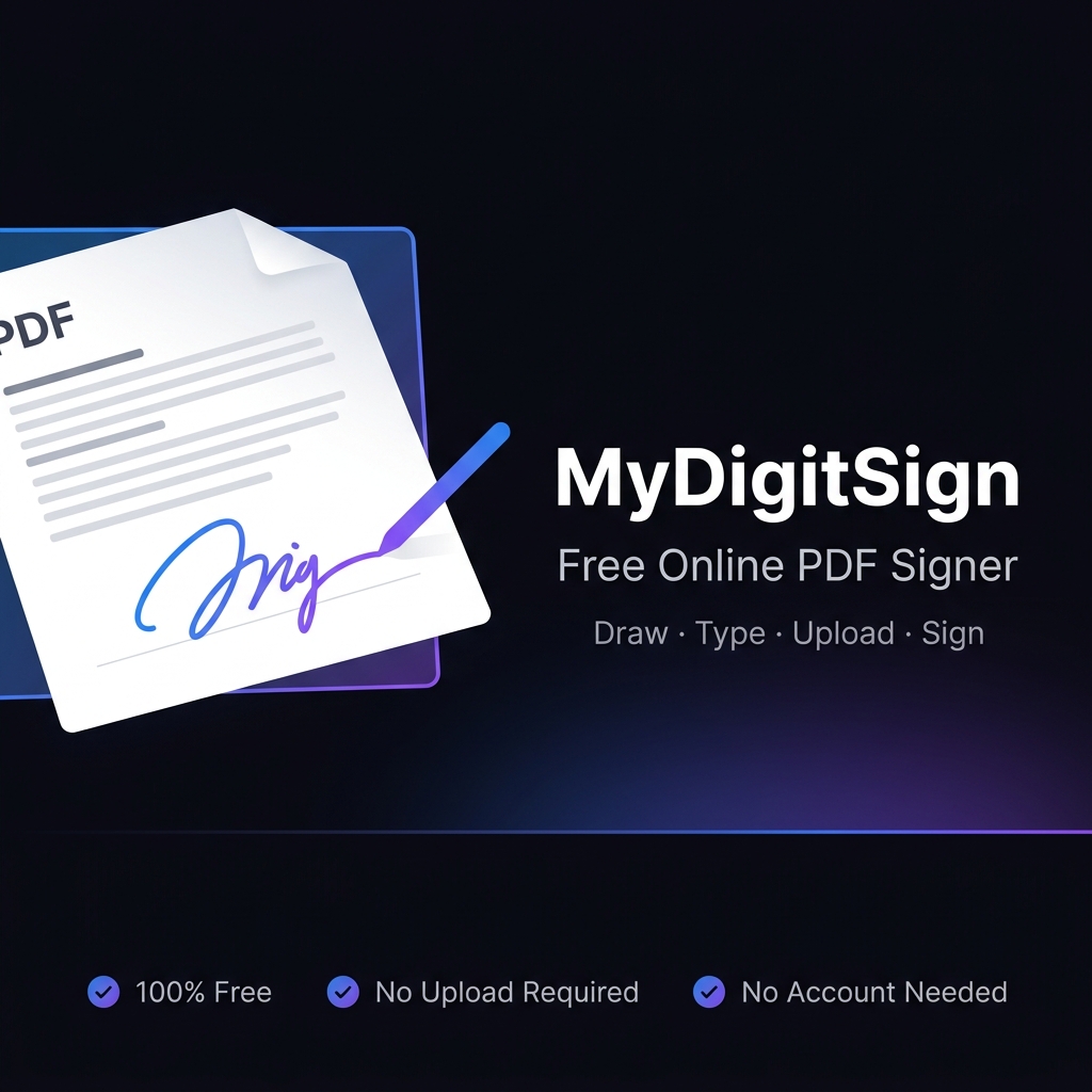 Digital Signature Online Free — 100% Private | MyDigitSign